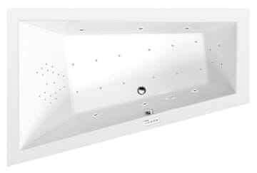 POLYSAN TRIANGL L Hidromasažna Kad z Highline Hydro-Air Sistemom 180x120x50cm, Kromirana