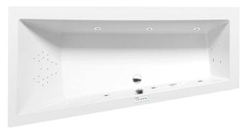 POLYSAN ANDRA L Premium Hidromasažna Vana 180x90 - Highline Hydro Sistem, Kromirana Oprema