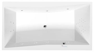 POLYSAN QUEST Highline Hydro hidromasažna kad 180x100x49cm kromirana eleganteža