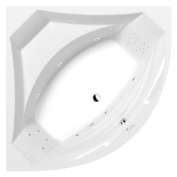 POLYSAN ROSANA Premium Hidromasažna Kad 140x140cm, HIGHLINE Sistem, Kromirana