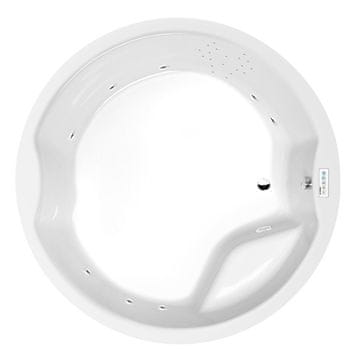 POLYSAN ROYAL ROUND prostorna hydromasažna kad 172x172x49cm Highline Hydro, kromirana