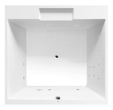 POLYSAN CAME Deluxe Hidromasažna Kad, 175x175x50cm, Kromirana Eleganca