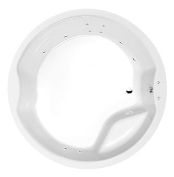 POLYSAN ROYAL ROUND akrilna hidromasažna kad 172x172 cm, Active Hydro sistem, kromirana