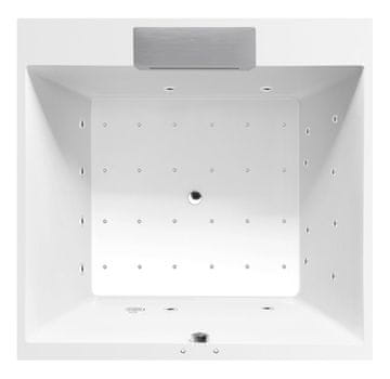 POLYSAN CAME FALLS hidromasažna kad 175x175x50 cm, Active Hydro-Air, krom, prestižna bela