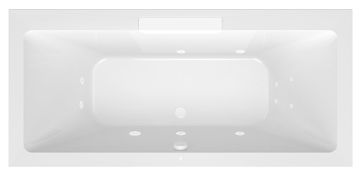 POLYSAN CASCATA Luksuzna Hidromasažna Kad 185x85x45cm - Bela Kaskadna Oblika za Sproščujočo Terapijo