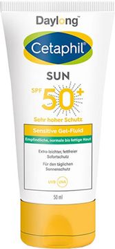 Gel-tekočina za zaščito pred soncem za občutljivo do mastno kožo SPF 50+ Cetaphil Sun (Sensitive Gel-Fluid) 50 ml