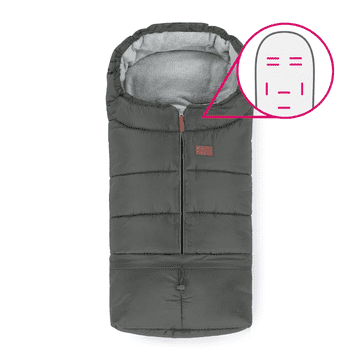 PETITE&MARS Nastavljiv 3v1 Jibot Vodoravni Charcoal Grey