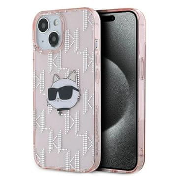 Karl Lagerfeld Etui Karl Lagerfeld IML Choupette Head & Monogram za iPhone 13 - roza