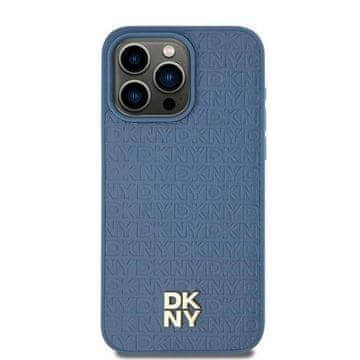 DKNY Etui DKNY Leather Pattern Metal Logo MagSafe za iPhone 15 / 14 / 13 - modro