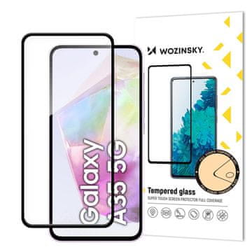 WOZINSKY Kaljeno steklo Wozinsky Full Glue Tempered Glass za Samsung Galaxy A35 s črnim okvirjem