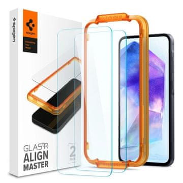 Spigen Spigen Glass tR AlignMaster 2 Pack - Samsung Galaxy A55