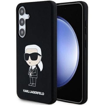 Karl Lagerfeld Etui Karl Lagerfeld Silicone Ikonik za Samsung Galaxy S24 - črno