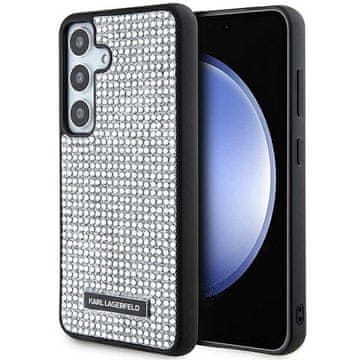 Karl Lagerfeld Etui Karl Lagerfeld Rhinestone Metal Logo za Samsung Galaxy S24 - srebrn