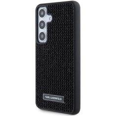 Karl Lagerfeld Etui Karl Lagerfeld Rhinestone Metal Logo za Samsung Galaxy S24 - črno