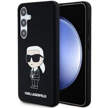 Karl Lagerfeld Etui Karl Lagerfeld Silicone Ikonik za Samsung Galaxy S24+ - črno