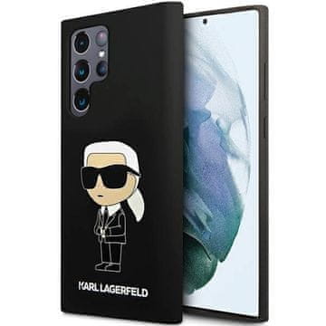 Karl Lagerfeld Etui Karl Lagerfeld Silicone Ikonik za Samsung Galaxy S24 Ultra - črno