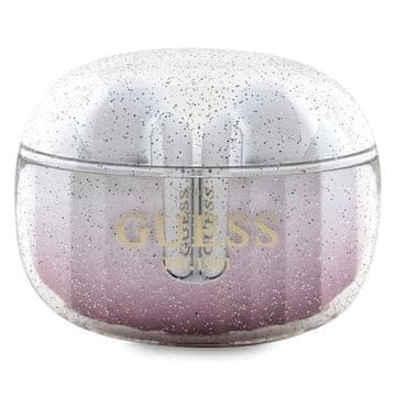 Guess Slušalke Bluetooth Guess Glitter Gradient TWS + priklopna postaja - roza