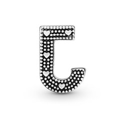 Pandora Srebrna perlica "J" Moments 797464