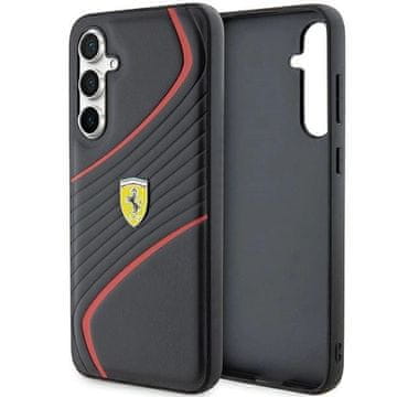 Ferrari Ovitek Ferrari Twist Metal Logo za Samsung Galaxy S23 FE - črn