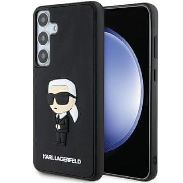 Karl Lagerfeld Etui Karl Lagerfeld 3D Rubber Ikonik za Samsung Galaxy S24+ - črno
