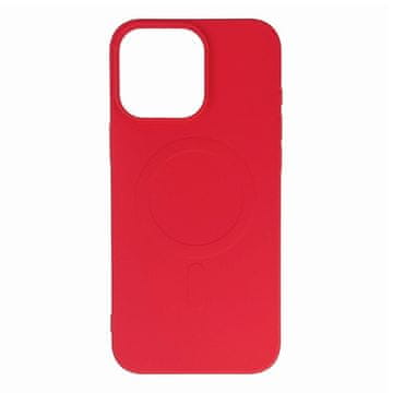 HURTEL Ohišje Liquid Silicone Case MagSafe za iPhone 16 Pro - rdeče