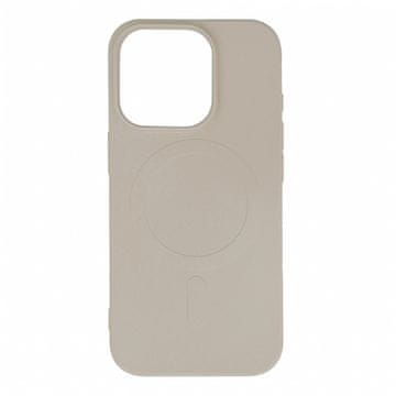HURTEL Ohišje Liquid Silicone Case MagSafe za iPhone 16 Pro Max - bež