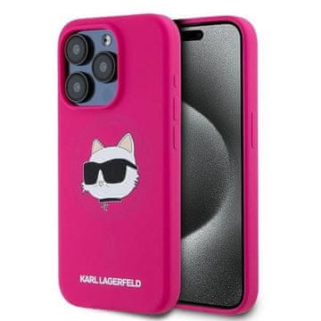 Karl Lagerfeld Etui Karl Lagerfeld Silicone Choupette Head MagSafe za iPhone 15 Pro - roza