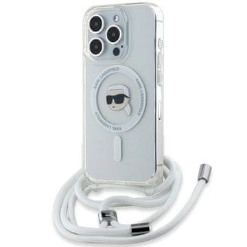 Karl Lagerfeld Etui Karl Lagerfeld Crossbody IML Karl Head MagSafe za iPhone 15 Pro Max - prozorno