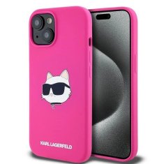 Karl Lagerfeld Etui Karl Lagerfeld Silicone Choupette Head MagSafe za iPhone 15 Plus / 14 Plus - roza