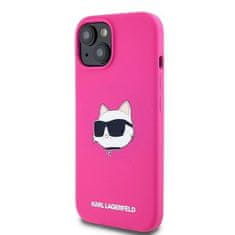 Karl Lagerfeld Etui Karl Lagerfeld Silicone Choupette Head MagSafe za iPhone 15 Plus / 14 Plus - roza