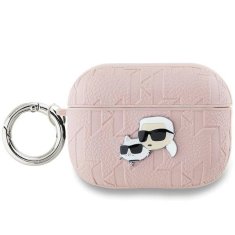 Karl Lagerfeld Etui Karl Lagerfeld Monogram Karl & Choupette Head za AirPods Pro 2 - roza