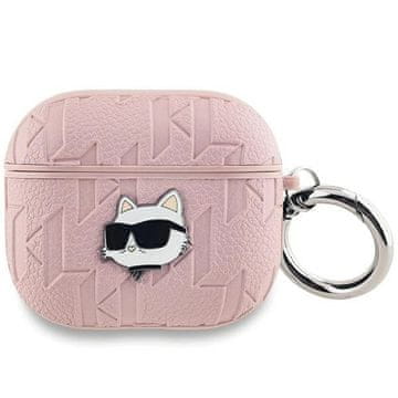 Karl Lagerfeld Etui Karl Lagerfeld Monogram Choupette Head za AirPods 3 - roza