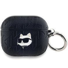 Karl Lagerfeld Etui Karl Lagerfeld Monogram Choupette Head za AirPods 3 - črno