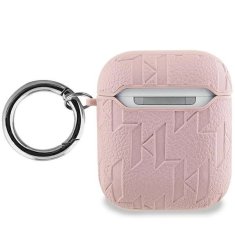 Karl Lagerfeld Etui Karl Lagerfeld Monogram Karl Head za AirPods 1 / 2 - roza