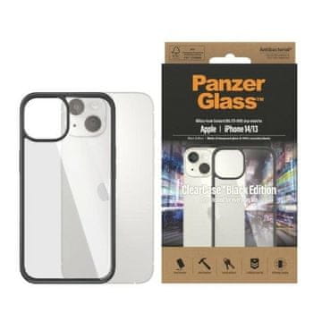 PanzerGlass Ovitek PanzerGlass ClearCase antibakterijski za iPhone 14 / 15 / 13 - prosojno-črn