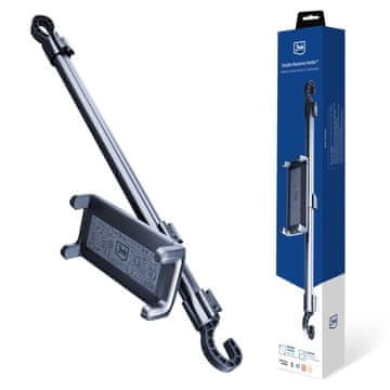 slomart 3mk Double Headrest Holder za avto za tablico ali telefon na vzglavnikih - črn