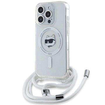Karl Lagerfeld Etui Karl Lagerfeld IML Choupette Head&Cord MagSafe za iPhone 15 Pro Max - prozorno