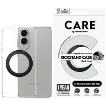 PanzerGlass Etui CARE by PanzerGlass Feature Black Kickstand & QI za Samsung Galaxy S25 Edge - prozorno