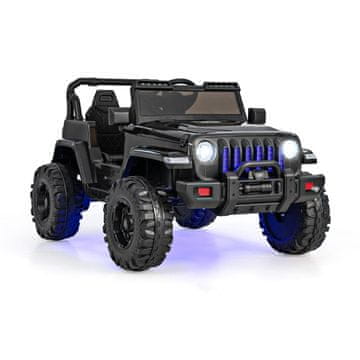 Northix 12V 2-Sedežni Otroški Električni Tovornjak z Daljinskim Upravljalnikom, Hupo in Žarometom – Črna