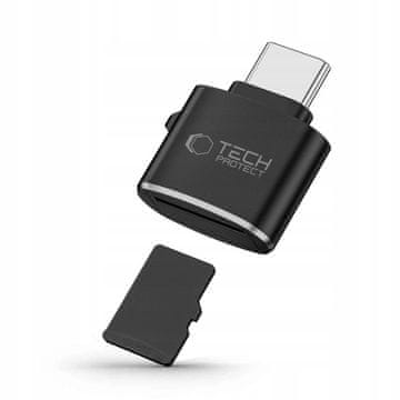 slomart Adapter Tech-Protect UltraBoost bralnik kart microSD z USB-C - črn