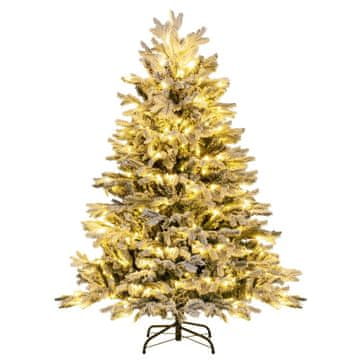 Northix Umetno božično drevo 135 cm z 200 LED lučkami, snegom, 688 vejami