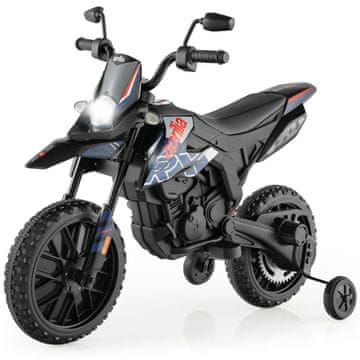 Northix Električni otroški motocikel s kolesi za trening, glasbo, 12 V baterija
