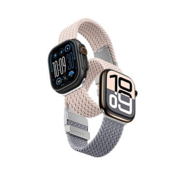 slomart Komplet 2 paškov AMAZINGTHING Blend Band za Apple Watch 45 / 46 / 49 mm - roza-siva / roza