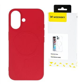 WOZINSKY Etui Liquid Silicone Case MagSafe za Samsung Galaxy S25+ - rdeče