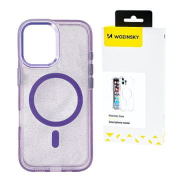 WOZINSKY Ovitek Wozinsky Glitter Case z Mag Safe za Samsung Galaxy S25 - vijoličen z bleščicami