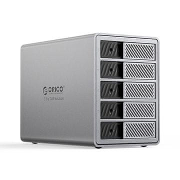 slomart Orico 9858T3 5 Big DAS Solution ProThunder diskovni niz z Thunderbolt 3 za 5 diskov 2,5"/3.5" SATA HDD/SSD - siv