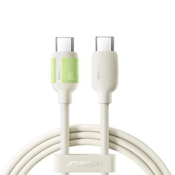 slomart Kabel Joyroom S-A53 60W USB-C - USB-C z fluorescenčnim koncem 1,2 m - bež