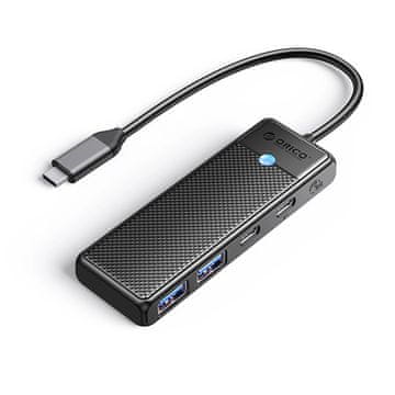slomart Orico PAPW2AC-C3 USB-C vozlišče priklopna postaja 2x USB-A 3.0 + 2x USB-C 3.0 - črna