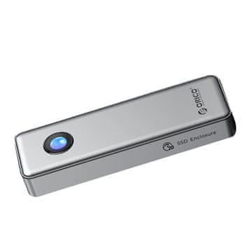 slomart Ohišje za disk Orico OUM2-G20 M.2 NVME USB-C 3.2 20Gb/s - srebrno