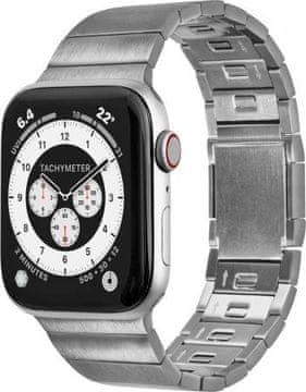 slomart Zapestnica LAUT LINK 2.0 za Apple Watch 42 / 44 / 45 / 49 mm - srebrna
